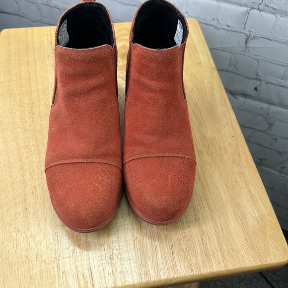 ⭐️Sorel Evie orange suede leather booties woman’s SZ 10 EUC - Picture 2 of 9